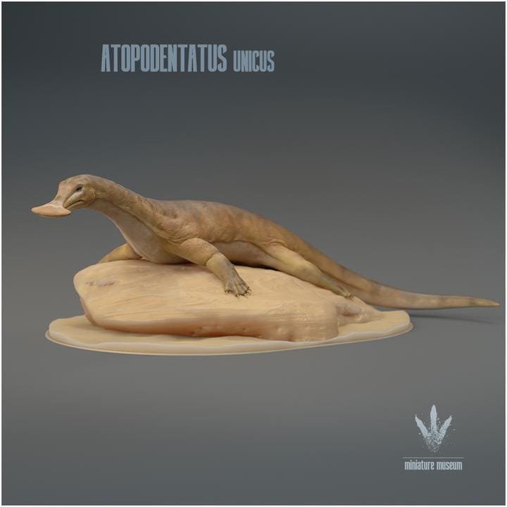 Atopodentatus unicus : The Unusual Tooth - UNPAINTED 3D Resin Figure - Miniature Museum