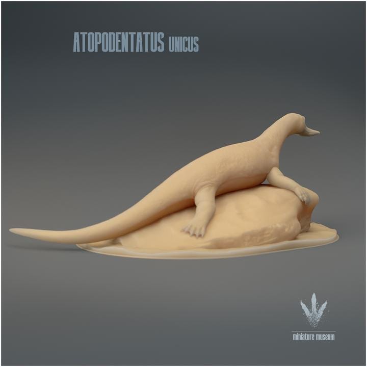 Atopodentatus unicus : The Unusual Tooth - UNPAINTED 3D Resin Figure - Miniature Museum