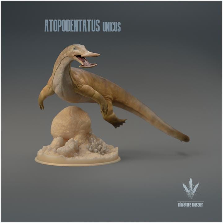 Atopodentatus unicus : Swimming - UNPAINTED 3D Resin Figure - Miniature Museum