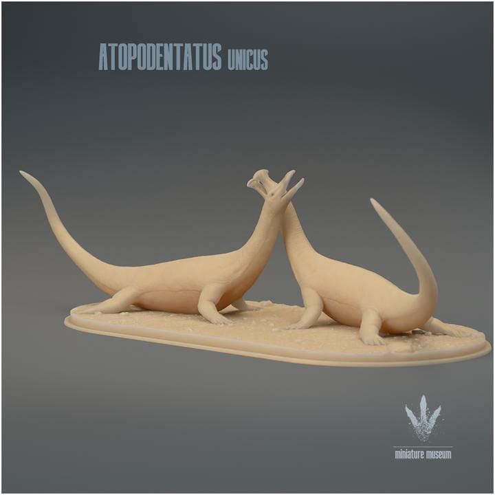 Atopodentatus unicus : Display - UNPAINTED 3D Resin Figure - Miniature Museum