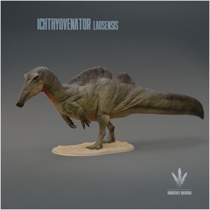 Ichthyovenator laosensis : The Fish Hunter - UNPAINTED 3D Resin Figure - Miniature Museum