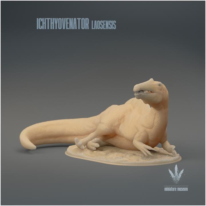 Ichthyovenator laosensis : Resting - UNPAINTED 3D Resin Figure - Miniature Museum