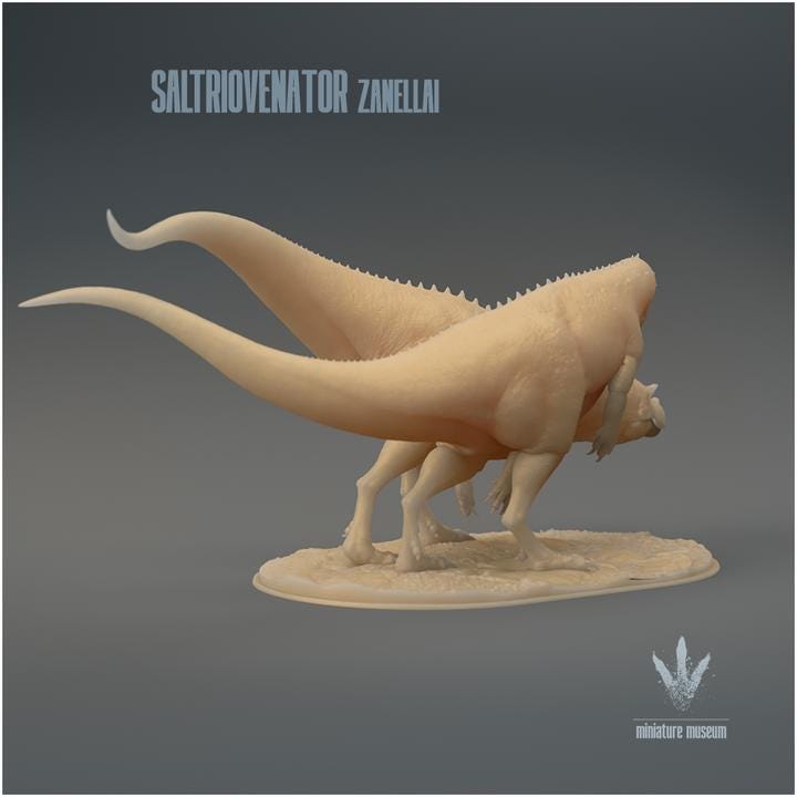 Saltriovenator zanellai : Fight - UNPAINTED 3D Resin Figure - Miniature Museum