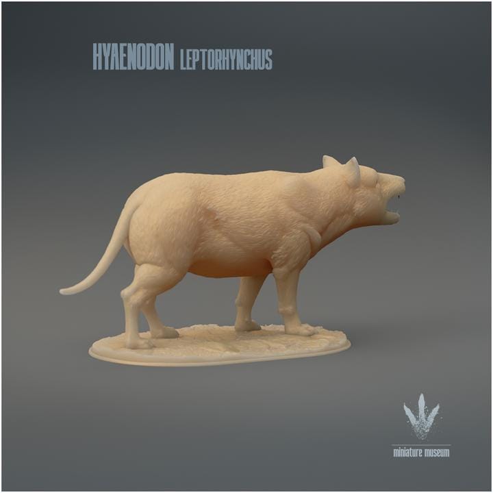 Hyaenodon leptorhynchus : Roar - UNPAINTED 3D Resin Figure - Miniature Museum