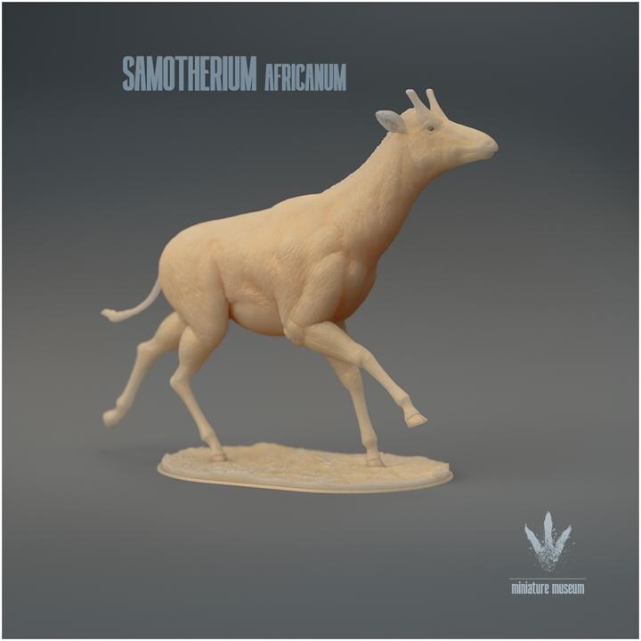 Samotherium africanum : Running - UNPAINTED 3D Resin Figure - Miniature Museum