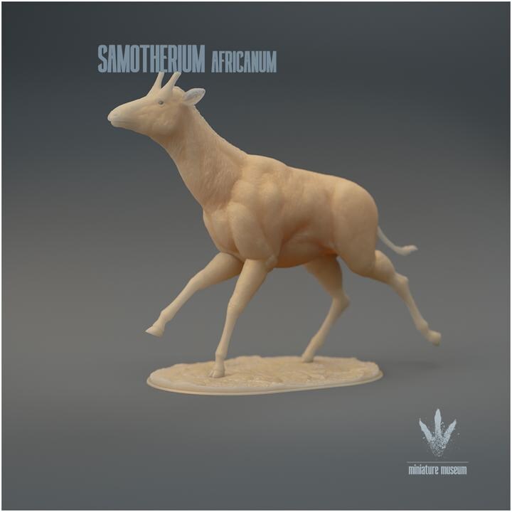 Samotherium africanum : Running - UNPAINTED 3D Resin Figure - Miniature Museum