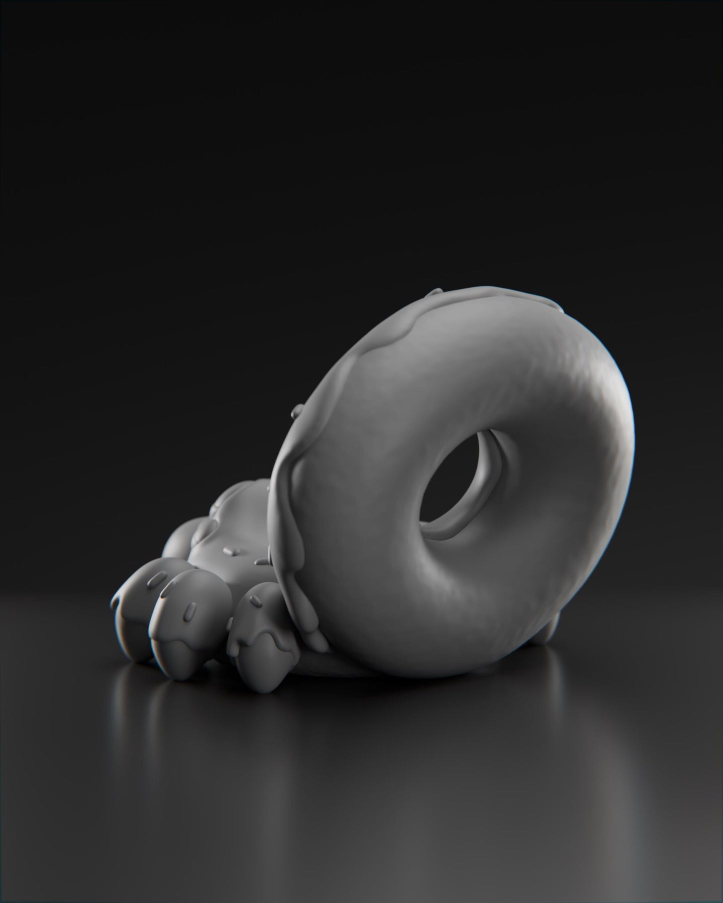 Spidonut - UNPAINTED 3D Resin Figure - Grumpii Art Toy