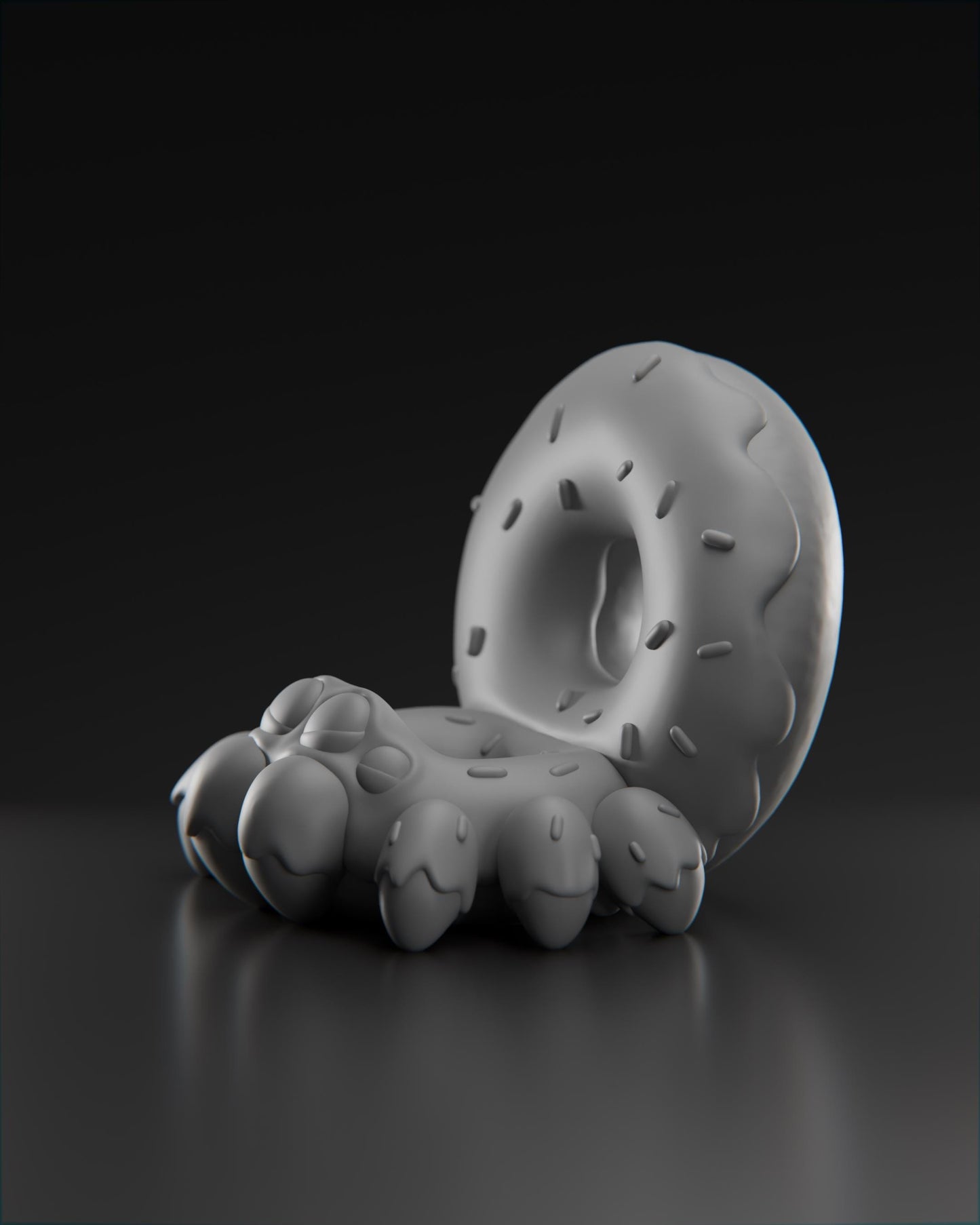 Spidonut - UNPAINTED 3D Resin Figure - Grumpii Art Toy