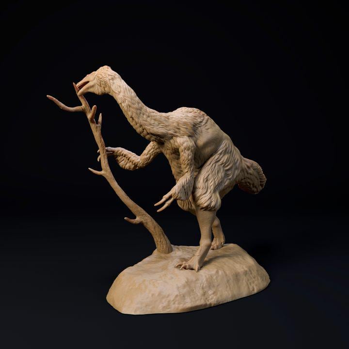 Duonychus tsogtbaatari eating - UNPAINTED 3D Resin Figure - Dino and Dog Miniatures