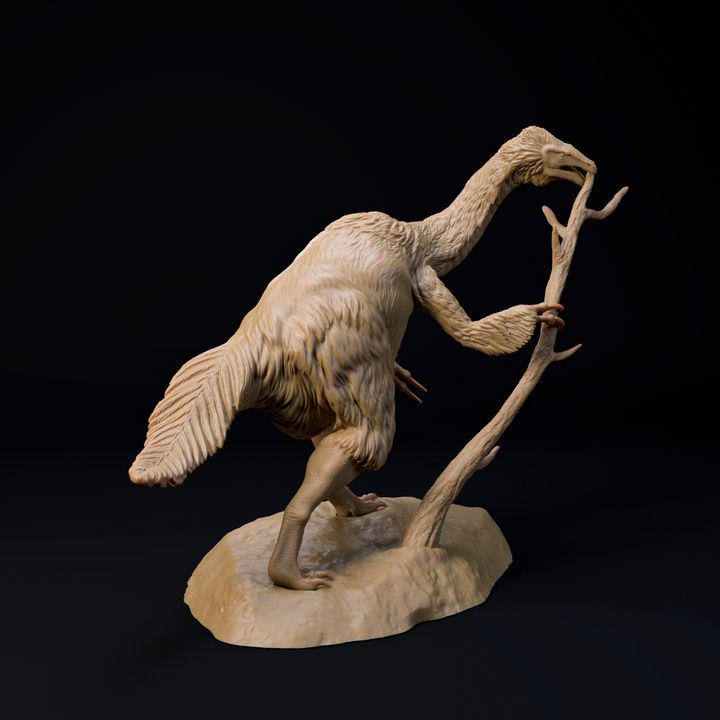 Duonychus tsogtbaatari eating - UNPAINTED 3D Resin Figure - Dino and Dog Miniatures