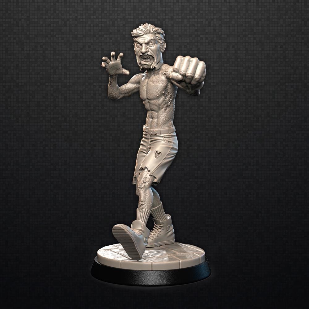 The Incredible Sulk - Zombie - UNPAINTED 3D FAN ART Figure - Falcata 3d