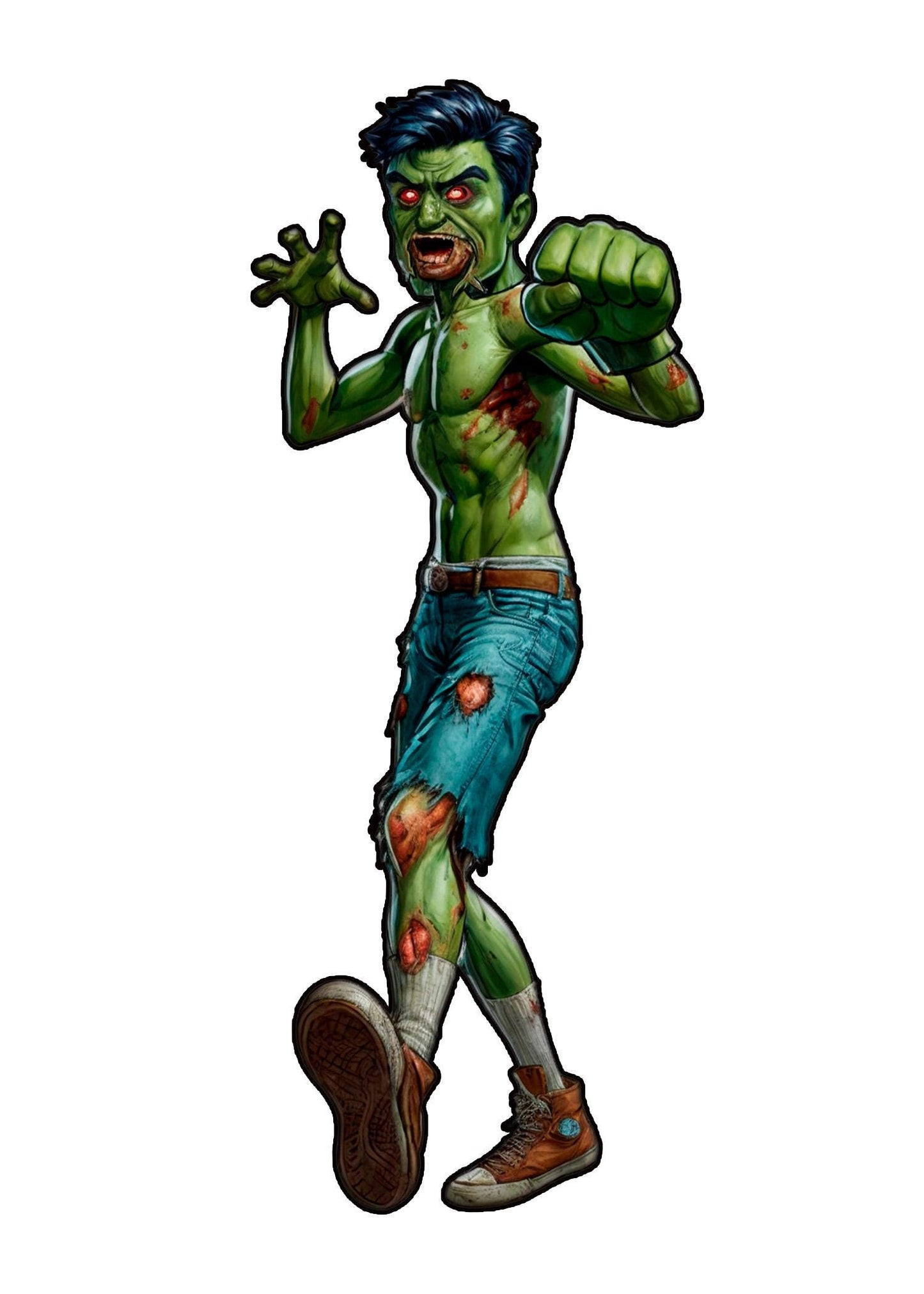 The Incredible Sulk - Zombie - UNPAINTED 3D FAN ART Figure - Falcata 3d