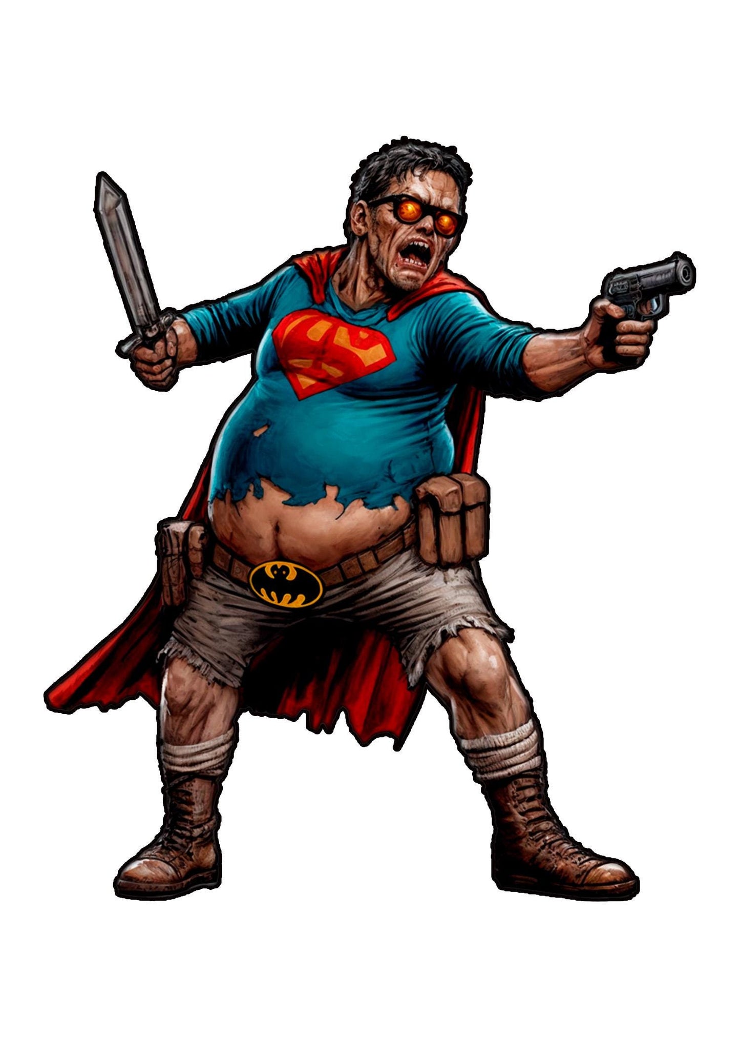 Superbelly - Zombie - UNPAINTED 3D FAN ART Figure - Falcata 3d
