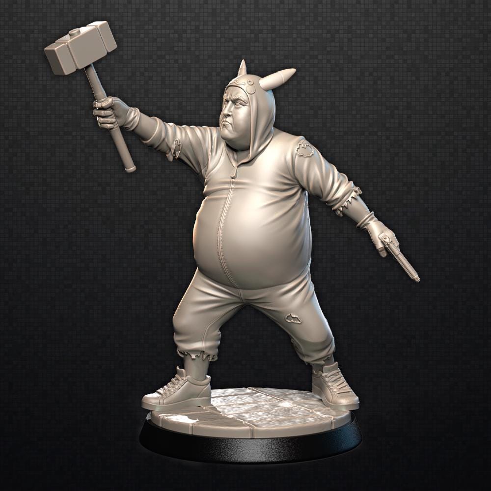 Pikabull - Zombie - UNPAINTED 3D FAN ART Figure - Falcata 3d