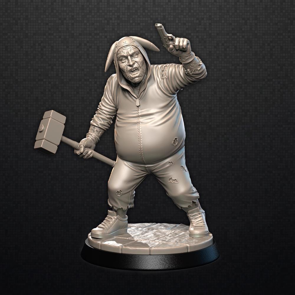 Pikabull - Zombie - UNPAINTED 3D FAN ART Figure - Falcata 3d