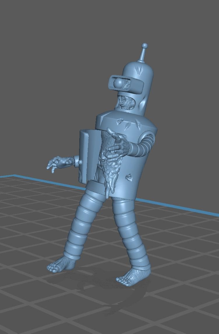 Robot Zombie - UNPAINTED 3D FAN ART Figure - Falcata 3d