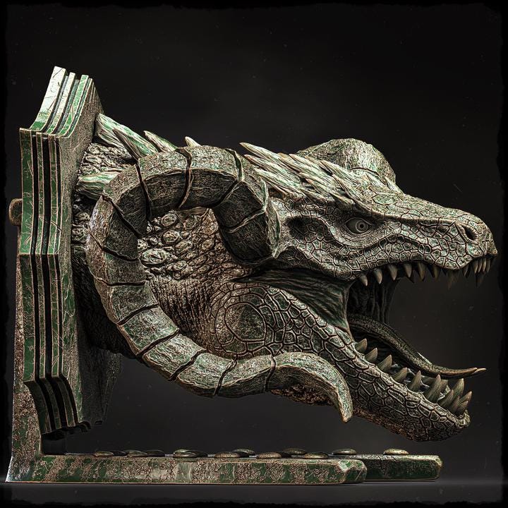 Vaelyxion (Head Trophy) - UNPAINTED 3D Resin Figure - Evox Arts