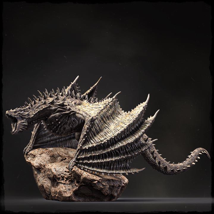 North American Elder Wyvern - UNPAINTED 3D Resin Figure - Evox Arts