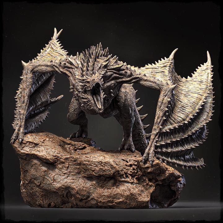 North American Elder Wyvern - UNPAINTED 3D Resin Figure - Evox Arts