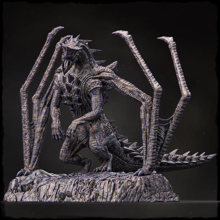 Threxul, the Oilfire Maw - UNPAINTED 3D Resin Figure - Evox Arts