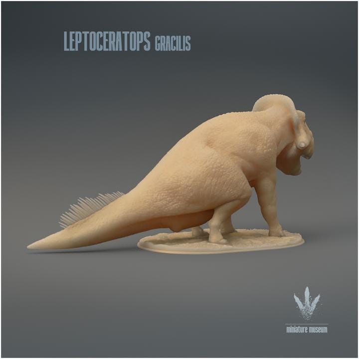 Leptoceratops gracilis : Sitting - UNPAINTED 3D Resin Figure - Miniature Museum