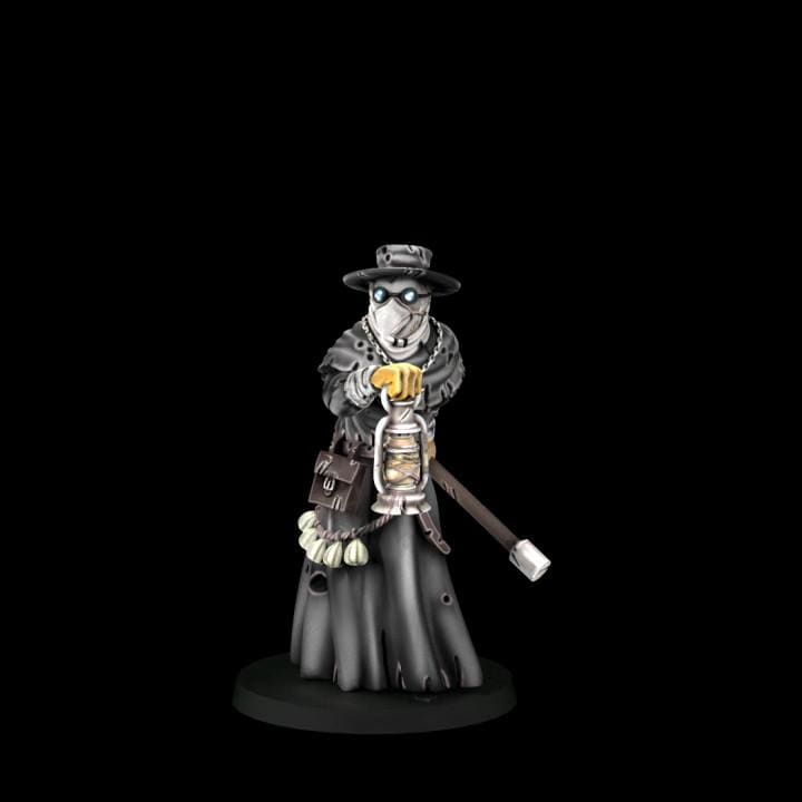 Plague Doctor - UNPAINTED 3D Resin Figure - Crosslances