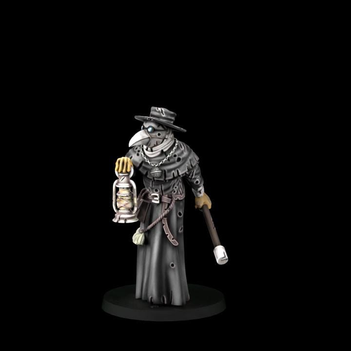 Plague Doctor - UNPAINTED 3D Resin Figure - Crosslances