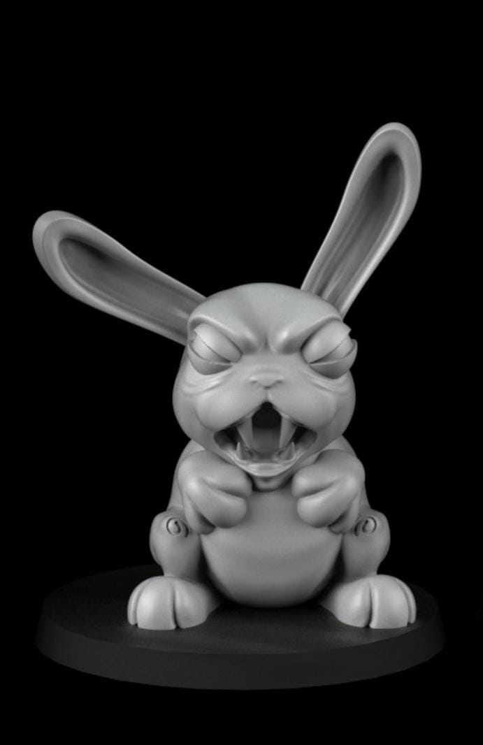 Horror Bunnies - UNPAINTED 3D Resin Figure - Crosslances