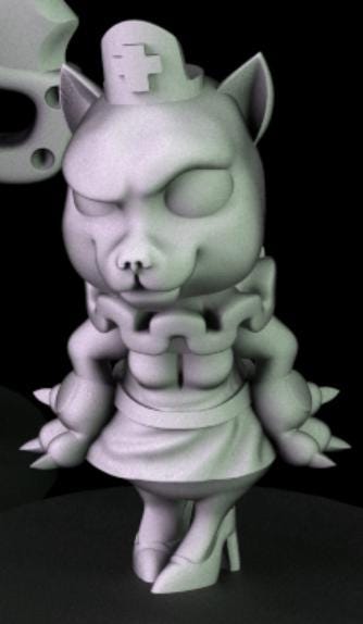 Little Bad Doctors - UNPAINTED 3D Resin Figure - Crosslances