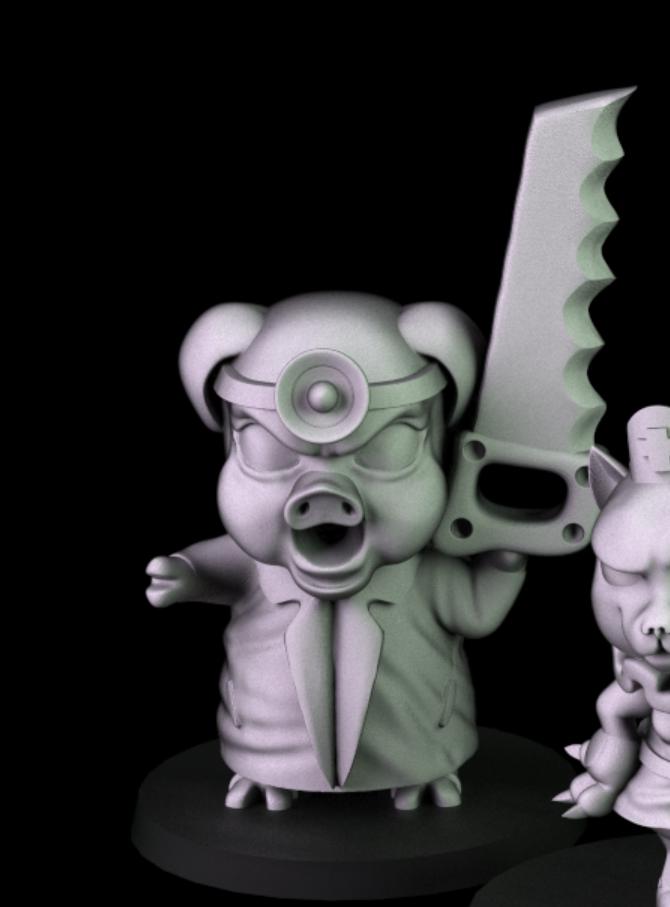 Little Bad Doctors - UNPAINTED 3D Resin Figure - Crosslances