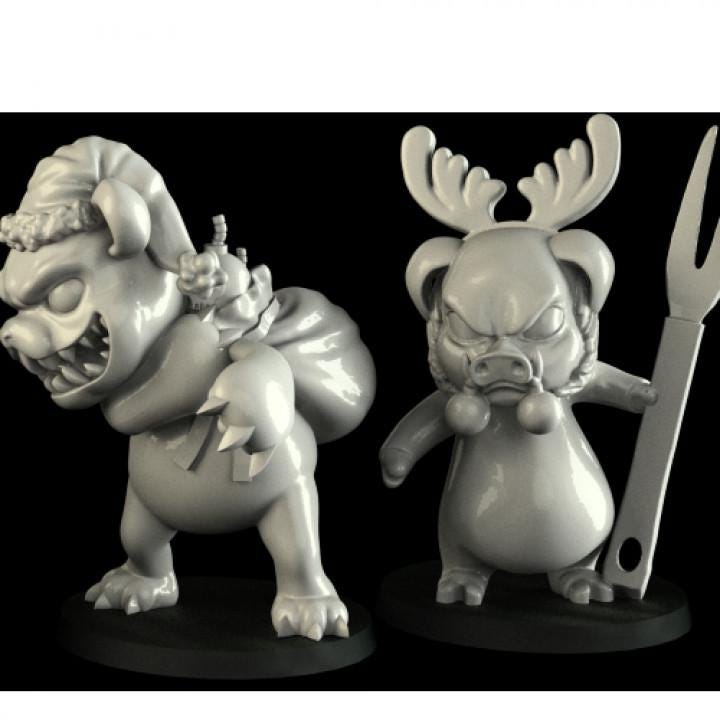 Holiday Critters - UNPAINTED 3D Resin Figure - Crosslances