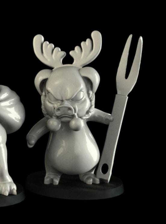 Holiday Critters - UNPAINTED 3D Resin Figure - Crosslances