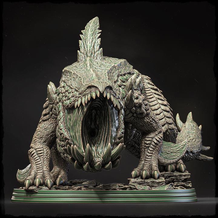 Tremmaw, the Devouring Pit - UNPAINTED 3D Resin Figure - Evox Arts