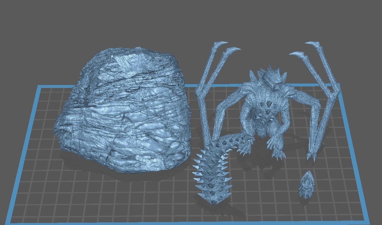 Threxul, the Oilfire Maw - UNPAINTED 3D Resin Figure - Evox Arts