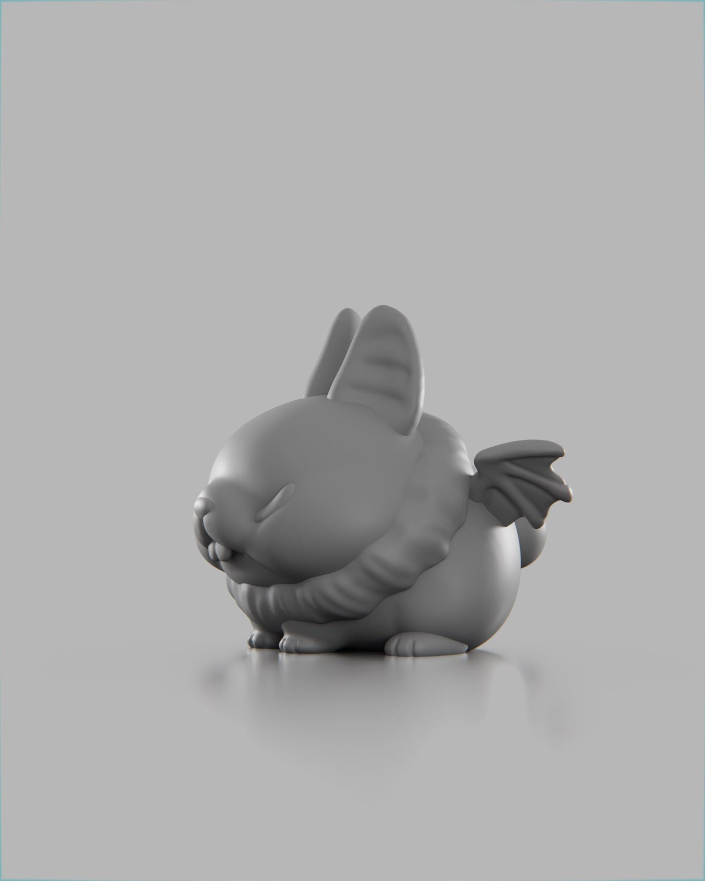 Batbunny - UNPAINTED 3D Resin Figure - Grumpii Art Toy