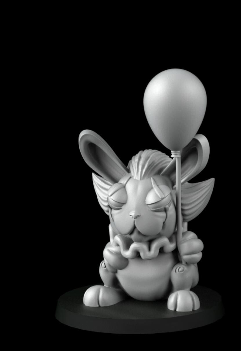 Horror Bunnies - UNPAINTED 3D Resin Figure - Crosslances
