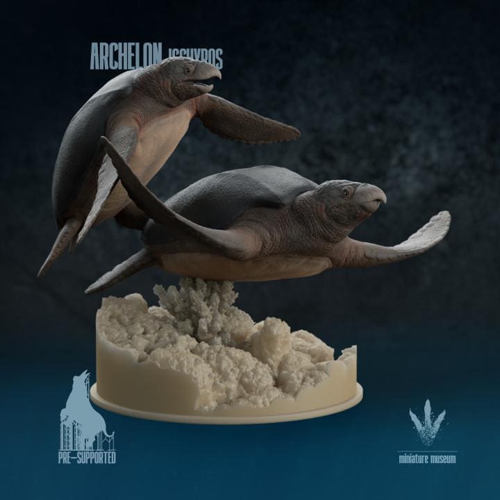 Archelon ischyros : Swimming Giants - UNPAINTED 3D Resin Figures - Miniature Museum
