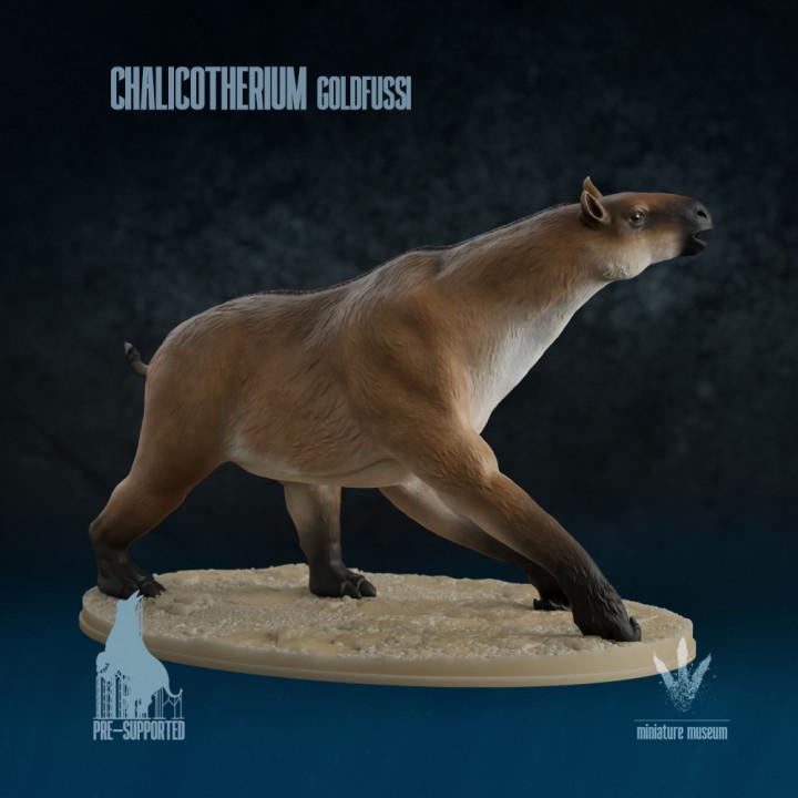 Chalicotherium goldfussia : Alarm call - UNPAINTED 3D Figurine - Miniature Museum