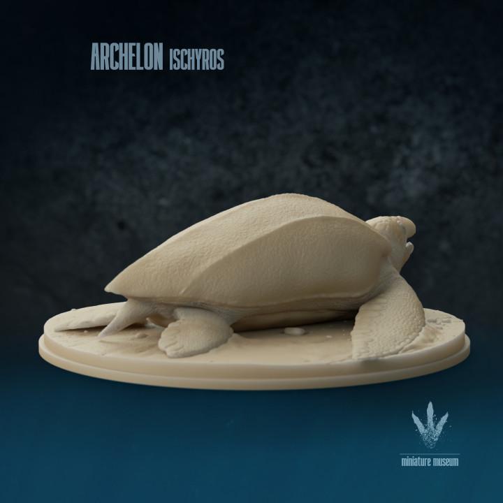 Archelon ischyros : On the Beach - UNPAINTED 3D Resin Figure - Miniature Museum