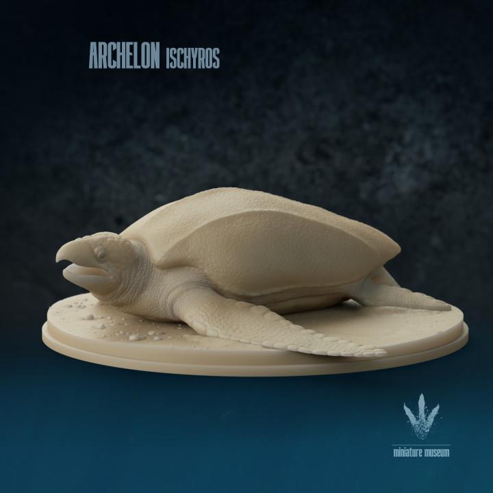 Archelon ischyros : On the Beach - UNPAINTED 3D Resin Figure - Miniature Museum