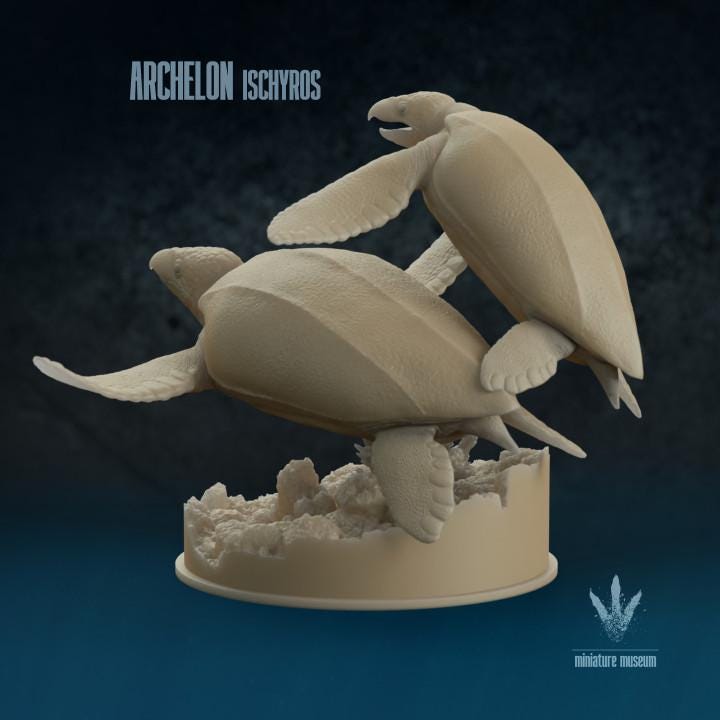 Archelon ischyros : Swimming Giants - UNPAINTED 3D Resin Figures - Miniature Museum