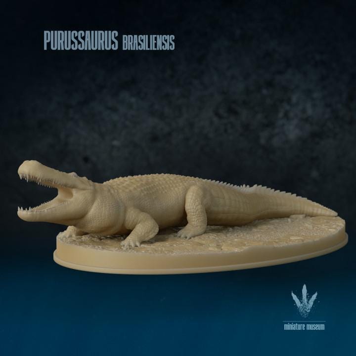 Purussaurus brasiliensis : The Giant Crocodile - UNPAINTED 3D Resin Figure - Miniature Museum