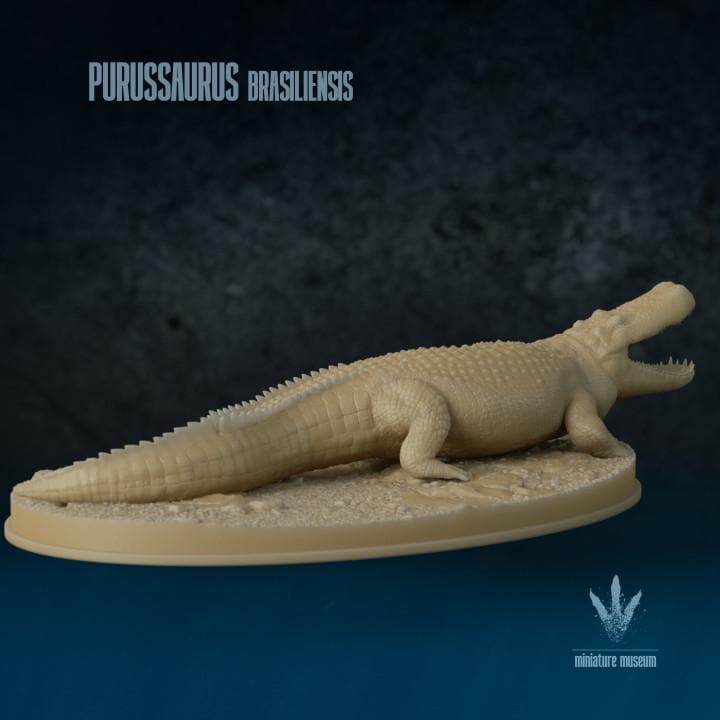 Purussaurus brasiliensis : The Giant Crocodile - UNPAINTED 3D Resin Figure - Miniature Museum