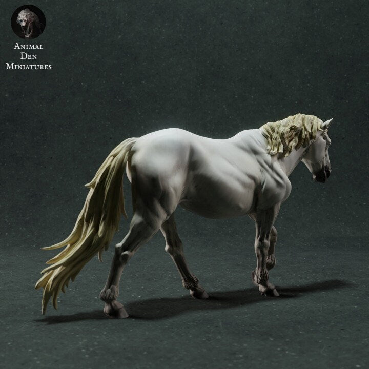 Horse, Camargue - UNPAINTED - Animal Den Miniatures