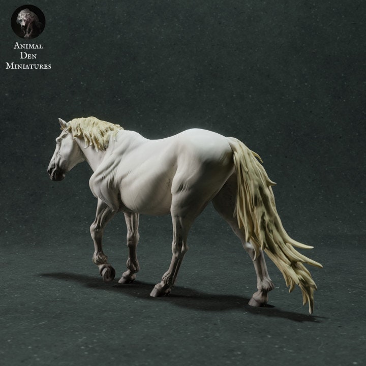 Horse, Camargue - UNPAINTED - Animal Den Miniatures