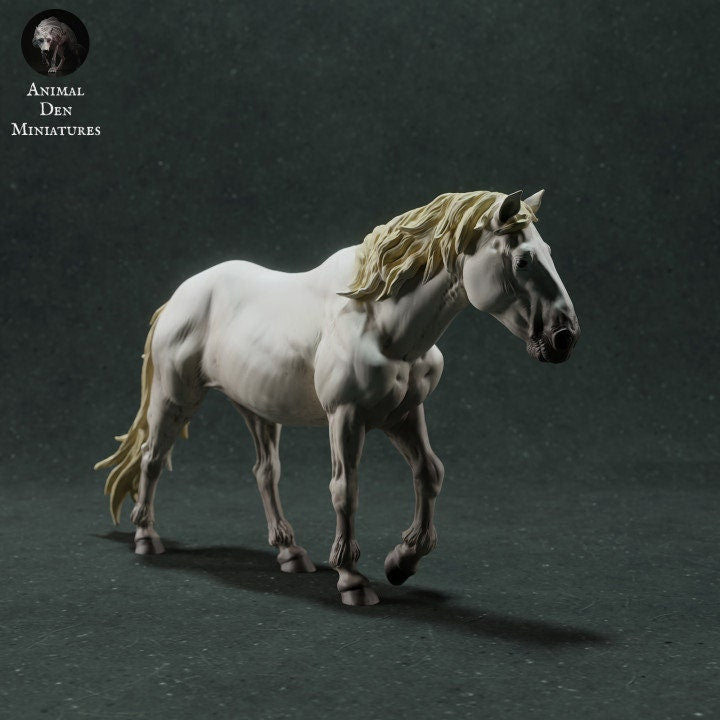 Horse, Camargue - UNPAINTED - Animal Den Miniatures