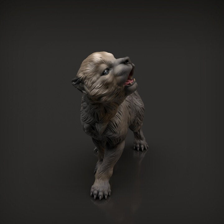 Wolf Pup - UNPAINTED - Animal Den Miniatures