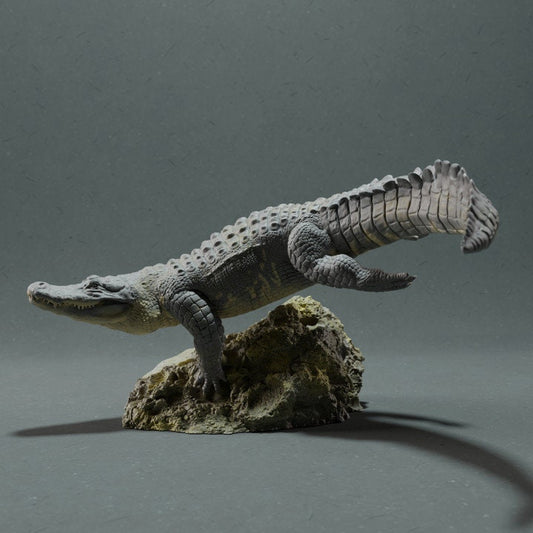 Alligator Swimming - UNPAINTED - Animal Den Miniatures