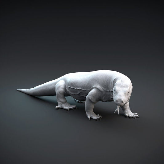Komodo Dragon - UNPAINTED - Dino and Dog Miniatures