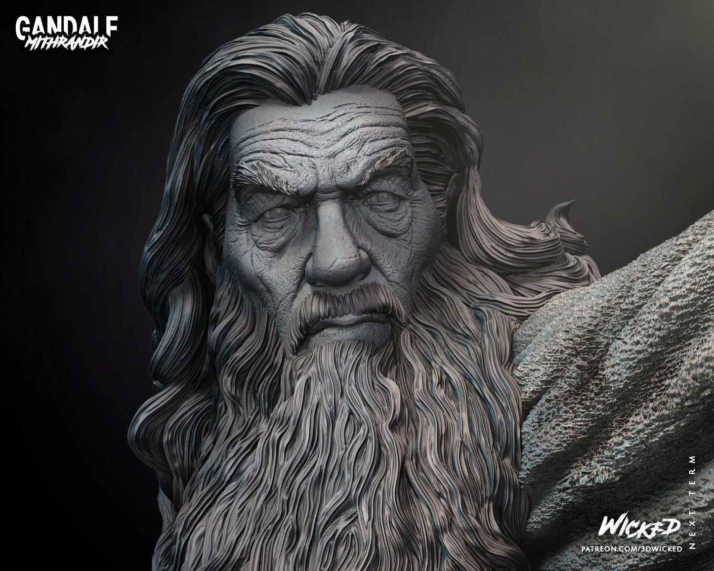 Gandalf - Unpainted FAN ART - Wicked 3D Prints